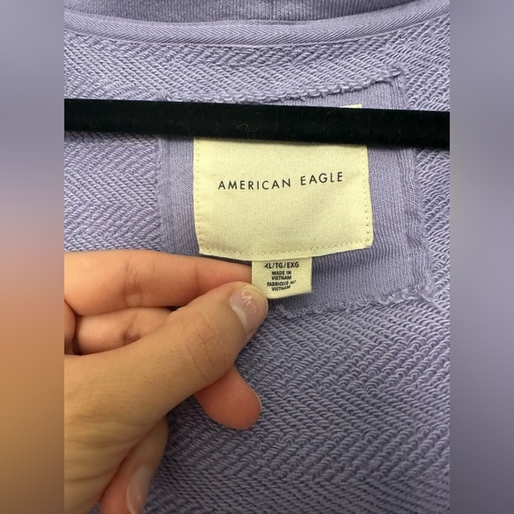 American Eagle Cropped Shacket Lilac Women's Sz XL‎ - Picture 9 of 10